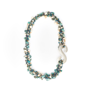 Collar Plata – Collar Perlas y Turquesas Verdes